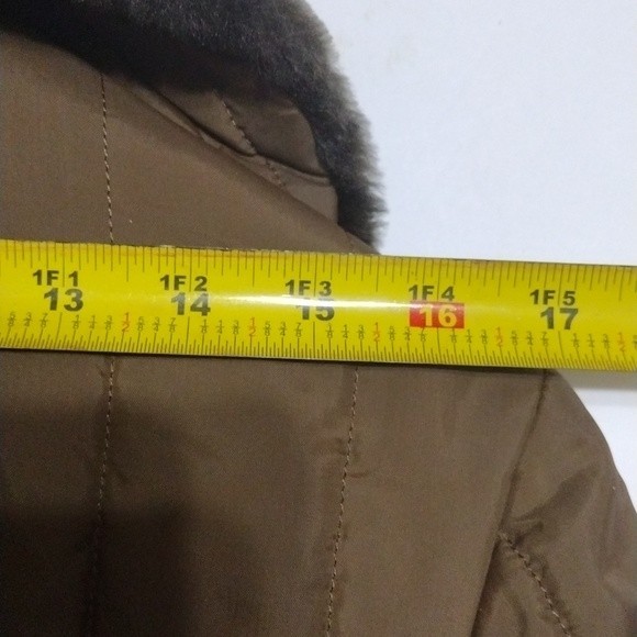 Vintage Mar Faye Quilted Puffer Belted Trench Coat Sz 16 Fits Small Winter Chic - Picture 12 of 13